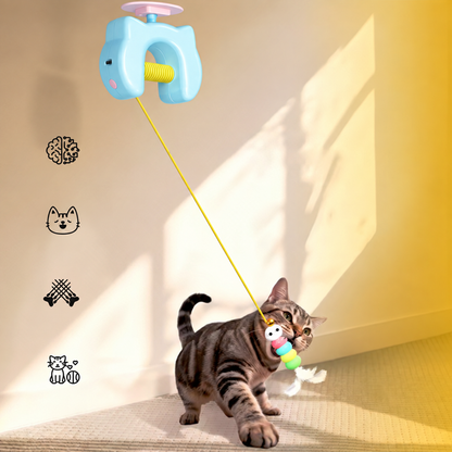 Interactive Hanging Cat Yo-Yo Toy Set